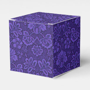 Elegant Violet Vintage Damask Favour Box