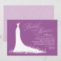 Elegant Violet Wedding Gown Bridal Shower