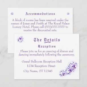Elegant Violets Enclosure Card