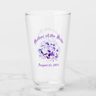Elegant Violets Mother of Bride Glass