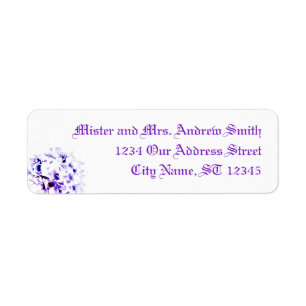 Elegant Violets Return Address Label