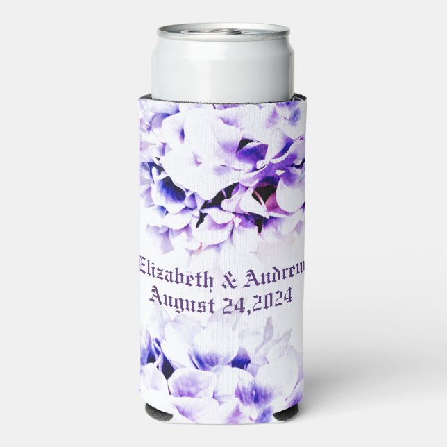 Elegant Violets  Seltzer Can Cooler (Seltzer Back)