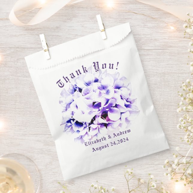 Elegant Violets Wedding Favour Bag (Clipped)
