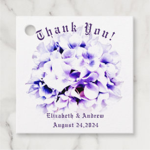 Elegant Violets Wedding Favour Tags