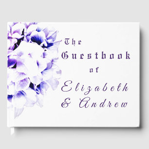Elegant Violets Wedding Guest Book