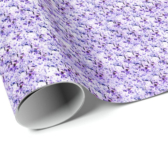 Elegant Violets Wedding Wrapping Paper (Roll Corner)