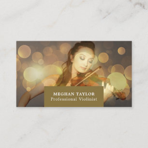 Elegant Violinist, Professional Violinist Business Card