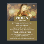 Elegant Violinist, Violin Lessons Advertising Flyer<br><div class="desc">Elegant Violinist,  Violin Lessons Advertising Flyers By The Business Card Store.</div>
