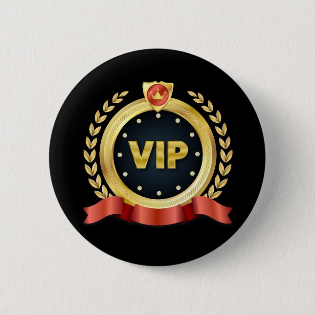 Elegant VIP Black Access Badge (Front)
