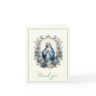 Elegant Virgin Mary Religious Catholic Floral 