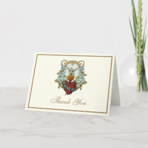 Elegant Virgin Mary Religious Catholic Floral  Holiday Card