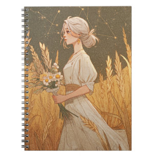 Elegant Virgo Zodiac Notebook
