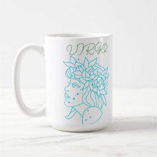 Elegant Virgo Zodiac Sign T-Shirt Astrology Gift Coffee Mug