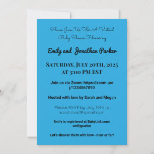 Elegant Virtual Baby Shower Invitation