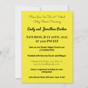 Elegant Virtual Baby Shower Invitation