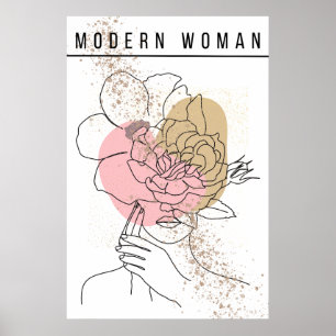 Elegant visions - Modern Woman Art poster