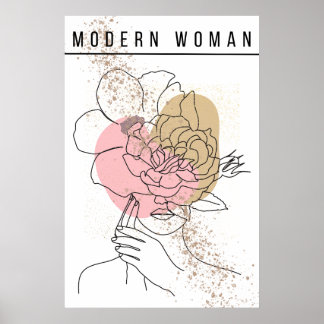 Elegant visions - Modern Woman Art poster