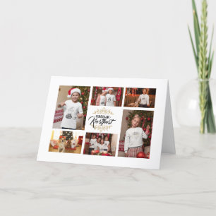 Elegant Vrolijk Kerstfeest fotocollage Kerstkaart  Holiday Card