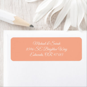 Elegant Warm Blush Peach Return Address Label