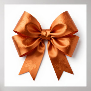 Elegant Warm Copper and Maple Leaf Luxury Brand Bo Poster