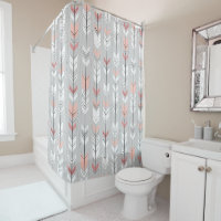 Elegant Warm Grey White Pink Arrows Raining Down