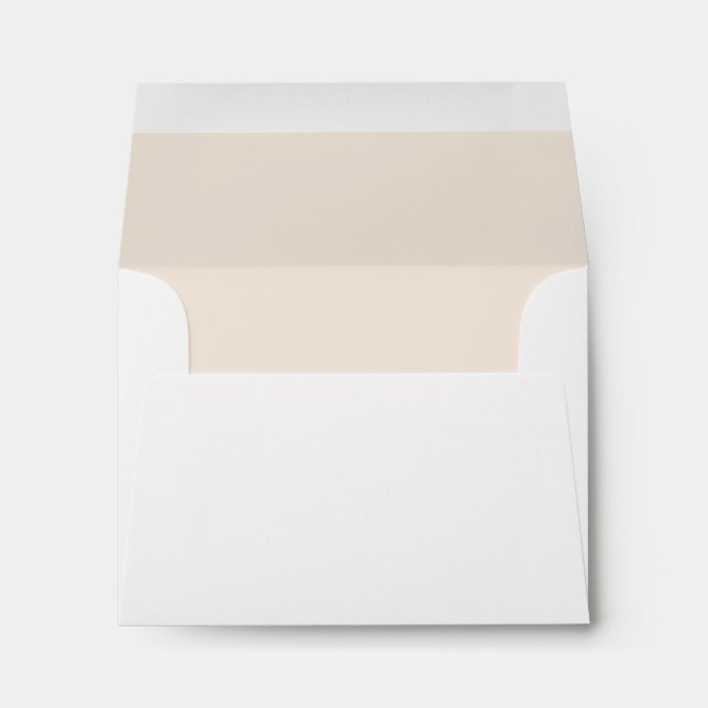 Elegant Warm Peach Return Address Envelope (Back (Bottom))