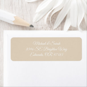 Elegant Warm Sand Return Address Label