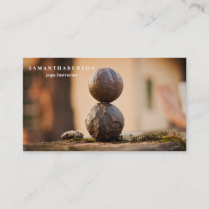 Elegant Water Color Logo Zen Yoga Healing Health Business Card