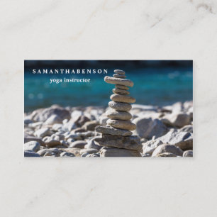 Elegant Water Color Logo Zen Yoga Healing Health Business Card