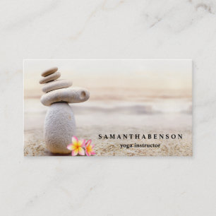 Elegant Water Color Logo Zen Yoga Healing Health Business Card
