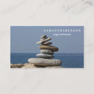 Elegant Water Color Logo Zen Yoga Healing Health Business Card