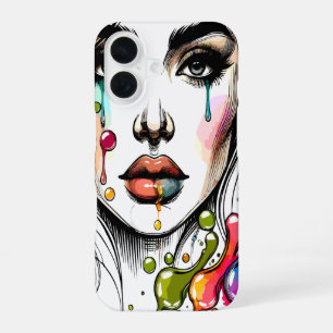 Elegant Water Colour Artistic Portrait iPhone 16 Case