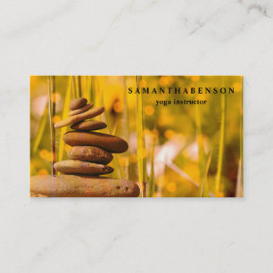 Elegant Water Colour Logo Zen Yoga Healing Health  Business Card