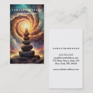 Elegant Water Colour Logo Zen Yoga Healing Health Business Card