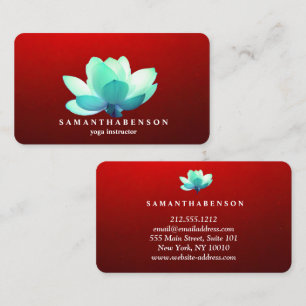Elegant Water Colour Logo Zen Yoga Healing Health Business Card