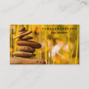 Elegant Water Colour Logo Zen Yoga Healing Health Business Card