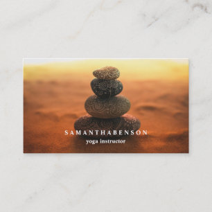 Elegant Water Colour Logo Zen Yoga Healing Health Business Card