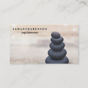 Elegant Water Colour Logo Zen Yoga Healing Health Business Card