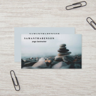 Elegant Water Colour Logo Zen Yoga Healing Health Business Card