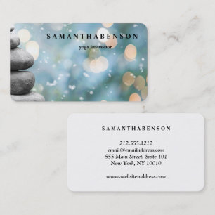 Elegant Water Colour Logo Zen Yoga Healing Health Business Card
