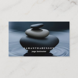 Elegant Water Colour Logo Zen Yoga Healing Health Business Card