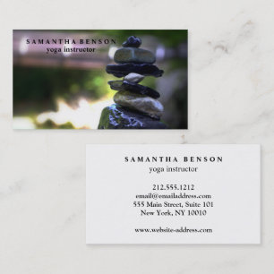 Elegant Water Colour Logo Zen Yoga Healing Health Business Card