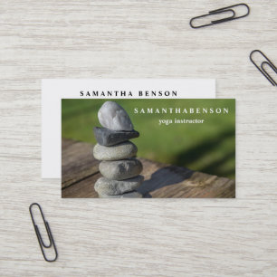 Elegant Water Colour Logo Zen Yoga Healing Health Business Card