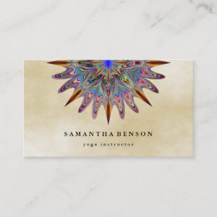 Elegant Water Colour Lotus Flower Logo Yoga Busine Business Card