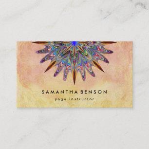 Elegant Water Colour Lotus Flower Logo Yoga Business Card