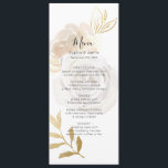 Elegant Water Colour Roses Wedding Menu Card<br><div class="desc">Elegant Water colour Roses Wedding Menu Card</div>