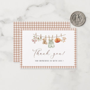 Elegant Watercolor A Little Pumpkin Baby shower Card