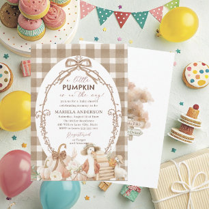 Elegant Watercolor A  little pumpkin is Invitation