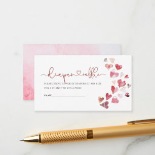 Elegant Watercolor a little sweetheart baby shower Enclosure Card