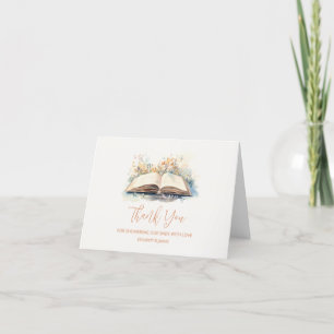 Elegant Watercolor A New Chapter Baby Shower Thank You Card